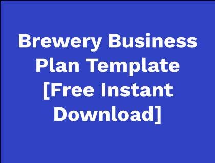 brewery business plan template