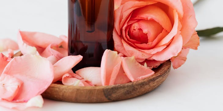 A brown glass bottle containing essential oil for sale by a Scentsy distributor.