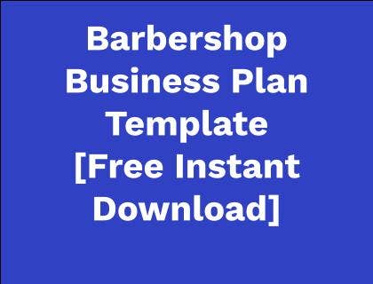 free barbershop business plan