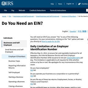 Get an Employer Identification Number (EIN).