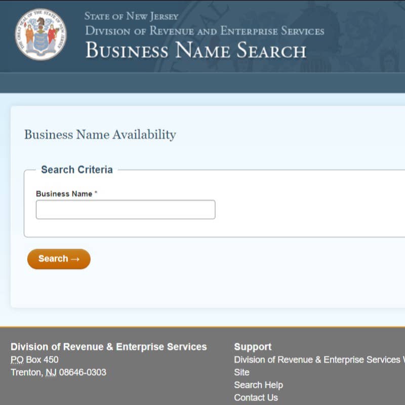 New Jersey Business Search