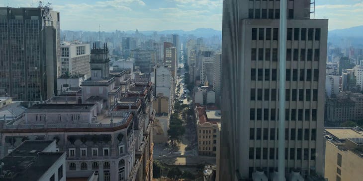 Vista do Farol Santander, em São Paulo.