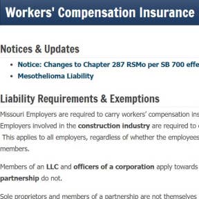 Obtain workers' compensation insurance.