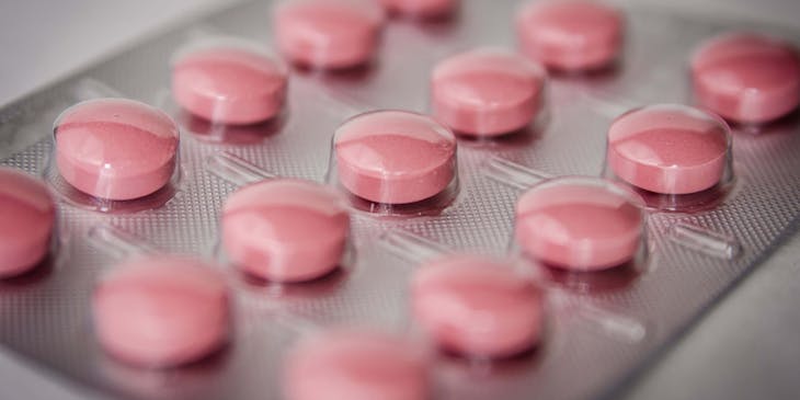 Medication on a blister pack used in reproductive health services.